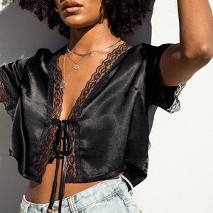 Princess Polly Vintage Tie Up Top